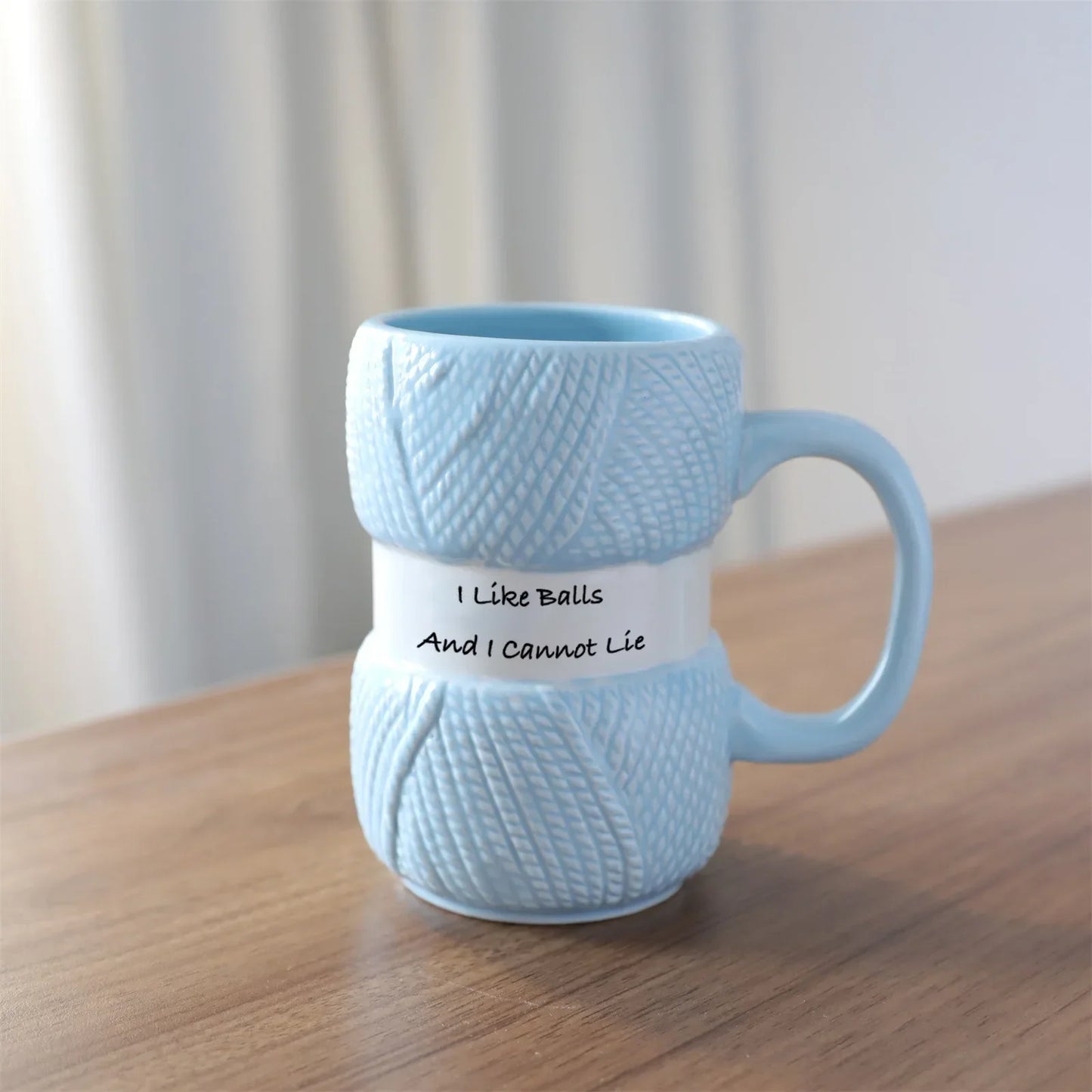 Water Cup, 425ml/14.37oz Funny Knit Ceramic Coffee Mug Teacup Novelty Gift For Women And Menfor Christmas, Halloween, Easter Day