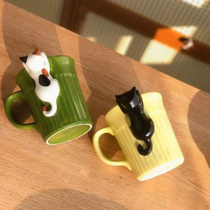Cute Cat Cup - Cute Ceramic Coffee Cups and Cat-designed Mugs for Creative Hotels/restaurants/office Restaurants/cafes