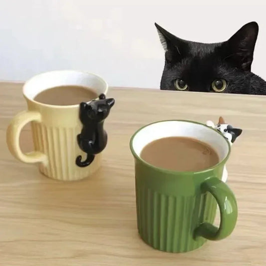 Cute Cat Cup - Cute Ceramic Coffee Cups and Cat-designed Mugs for Creative Hotels/restaurants/office Restaurants/cafes
