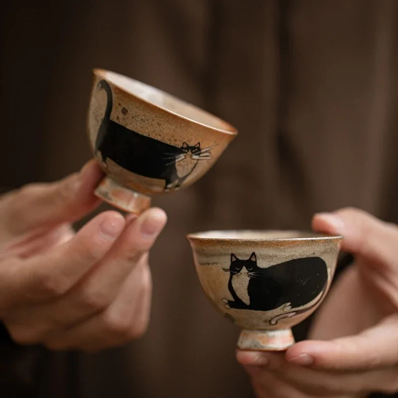 Ceramic Opening Cup Pottery Beautiful Cups Tea Cup Set Teaware For Tea Ceremony