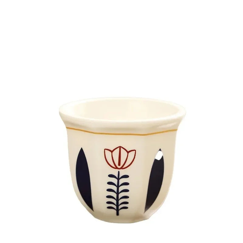 180ml Middle Eastern Style Ceramics Coffee Cup Tea Cup Espresso Cups Hand Grip Cappuccino Cups Kitchen Organizer