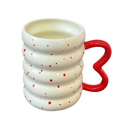 Ceramic breakfast cups, water cups, cute household mugs, high-quality appearance, girls' cups, exquisite drinking cups