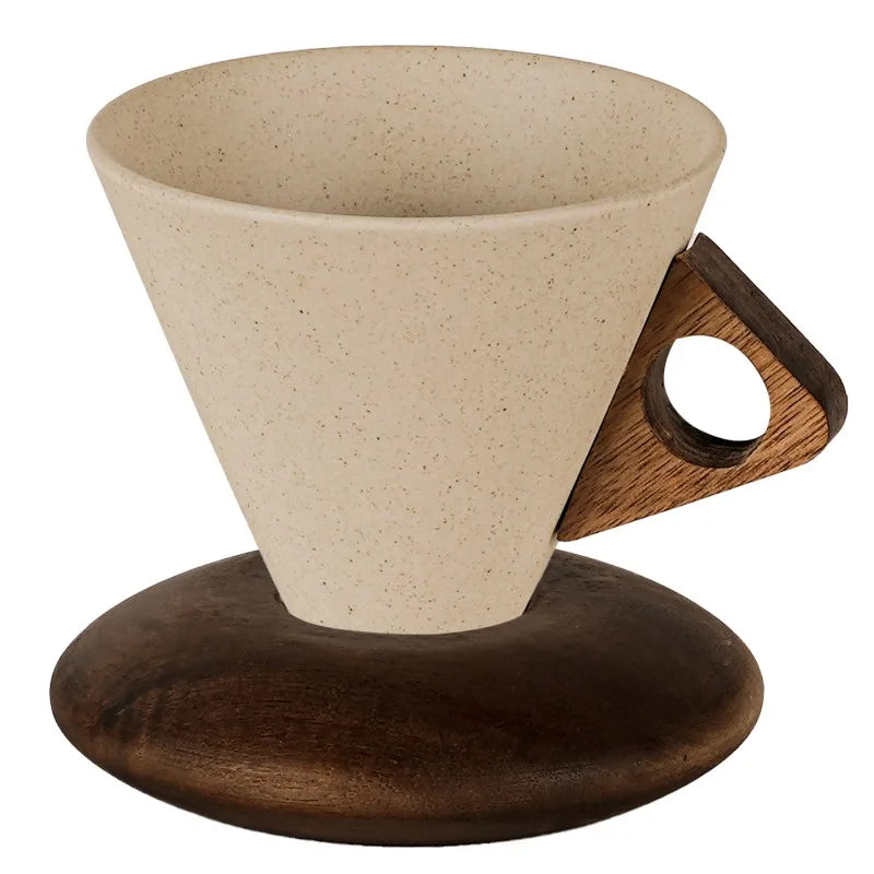 Creative Ceramic Coffee Cup and Saucer Vintage Latte Coffee Mug Exquisite Afternoon Tea Flower Tea Coffee Cup Home Breakfast Mug