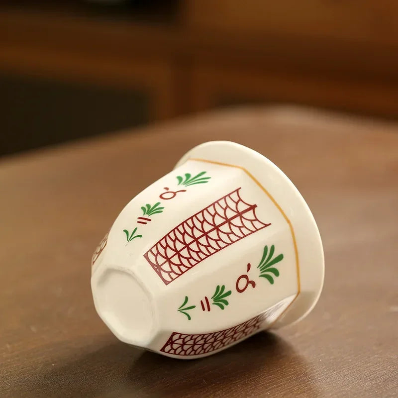 180ml Middle Eastern Style Ceramics Coffee Cup Tea Cup Espresso Cups Hand Grip Cappuccino Cups Kitchen Organizer