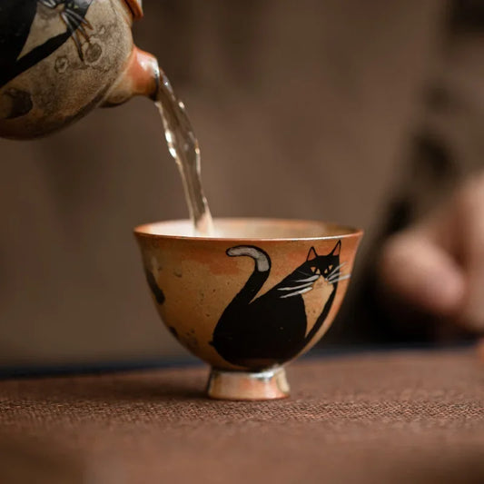Ceramic Opening Cup Pottery Beautiful Cups Tea Cup Set Teaware For Tea Ceremony